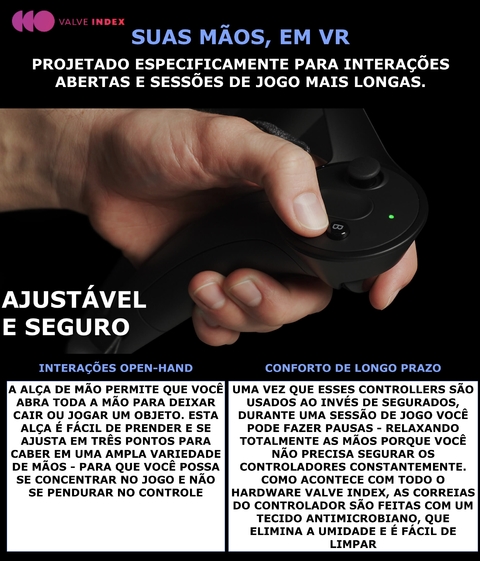 HTC VIVE Pro Eye VR Headset l Somente o Headset l + VALVE INDEX Controllers l 99HAPT005-00