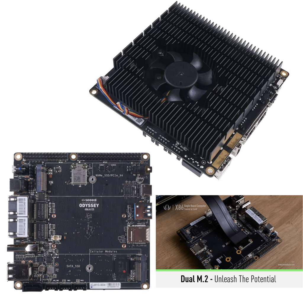 ODYSSEY Mini PC | SBC Single Board Computer | Win10 Expansível | Linux e Arduino Core | Intel Celeron J4125 | Quad-Core 2.0-2.7GHz | Intel UHD Graphics 600 | 8 GB RAM | 64 GB eMMC | NICs Ethernet Dual Gigabit - loja online