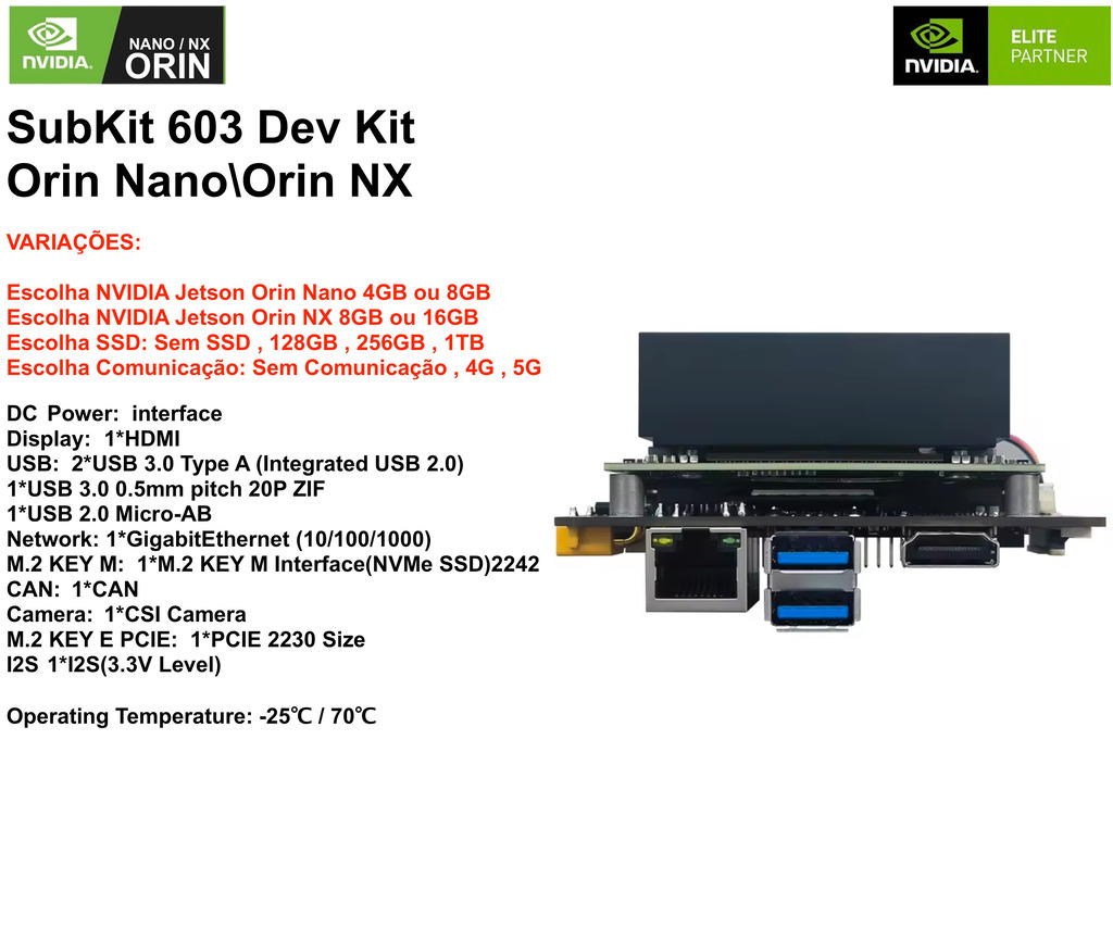 SubKit 603 Developer Kit Leetop , NVIDIA Jetson Orin Nano ou Orin NX - buy online