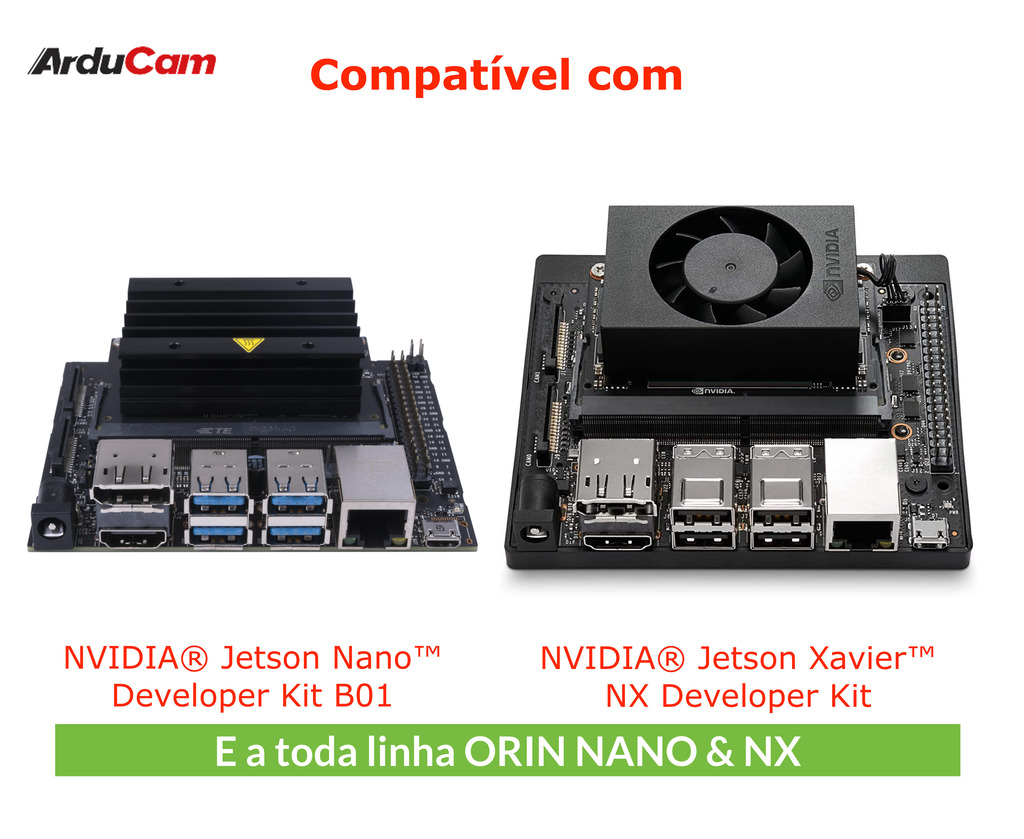 Arducam Mini High Quality Câmera 12.3mp IMX477 ,M12 mount lens , NVIDIA® Jetson Nano/Xavier NX/AGX Orin/Orin Nano/Orin NX , B0251 - Loja do Jangão - InterBros