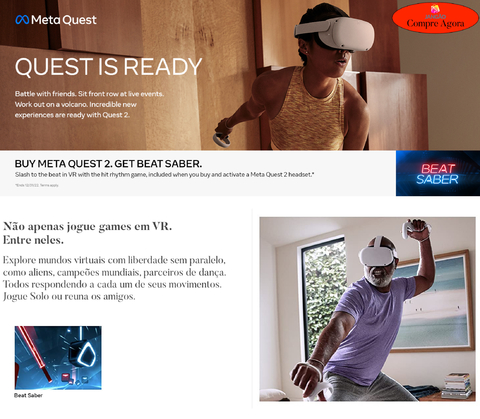 Meta Quest 2 128 GB l Advanced All-In-One Virtual Reality VR headset l Oculus Quest 2 l Explore um Meta Universo em expansão l Games, fitness, social, multiplayer, entretenimento e reuniões de trabalho l Viaje por universos em fantasias de grande sucesso l Requer somente um celular e WiFi - buy online