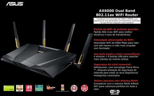 ASUS AX6000 WiFi 6 Gaming Router RT-AX88U - comprar online