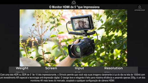 Atomos Shinobi 5.2" 4K HDMI Monitor Câmera - Loja do Jangão - InterBros