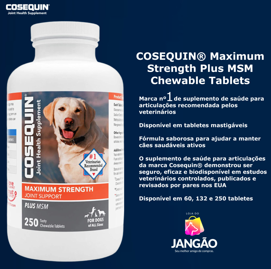 Cosequin Máxima Força Msm Cães 250 Tabletes Mastigáveis - comprar online