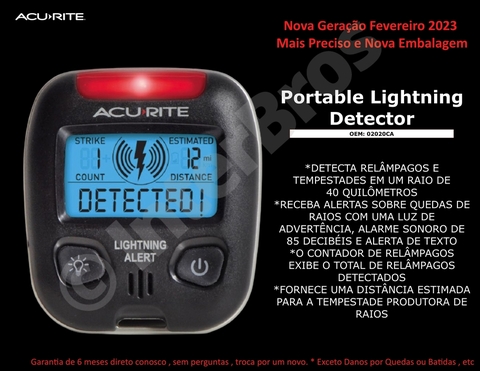 AcuRite 02020 Detector Raios Portátil De Bolso kit15 en internet