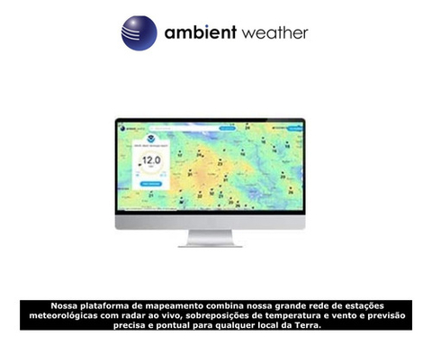 Ambient Weather Falcon Smart WiFi | Display Animado | Aspirada por Ventilador | Compatível com Alexa e Google | Internet Conectada - loja online