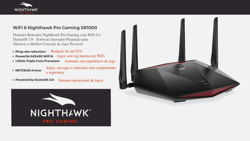 Nighthawk Pro Gaming WiFi 6 Router with DumaOS 3.0