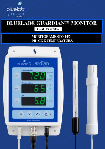 Bluelab Guardian MONGUA Monitor 3-em-1 | PH | Temperatura | Condutividade (TDS) | GrowRoom | Tendas de Cultivo Hidroponia Indoor - comprar online