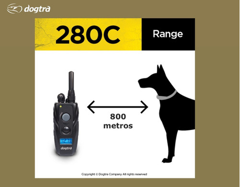 Dogtra 280C Expansível para 2 Cães | Cães Acima de 4,5 Kgs | Sistema de Estímulo Médio| Sistema com Colar Ergonômico de Treinamento Remoto | Alcance de até 800 metros | A Prova D' Água - Loja do Jangão - InterBros