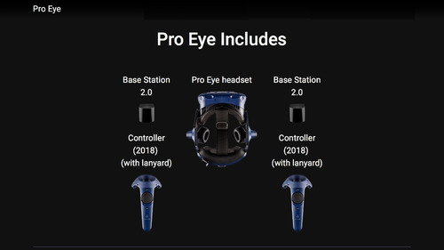 HTC VIVE Pro Eye Enterprise VR System com Eye Tracking