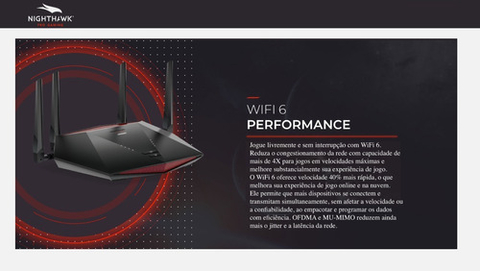 Netgear Sistema WiFi6 Roteador Nighthawk Pro Gaming XR1000 | 6-Stream AX5400 | Até 5.4Gbps | DumaOS 3.0 Optimizes Lag-Free Server Connections | 4 x 1G Ethernet and 1 x 3.0 USB Ports na internet