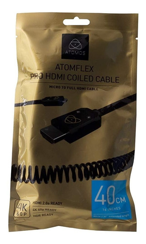 Atomos AtomFLEX Coiled Micro-HDMI to HDMI Cable 40cms até 80cms ATOM4K60C2 - Loja do Jangão - InterBros