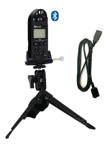 Kestrel 5000 Estação Meteorológica Portátil Bluetooth + Tripé + Cata-Vento + Cabo USB | Environmental Meter | Laboratório | Pesquisa