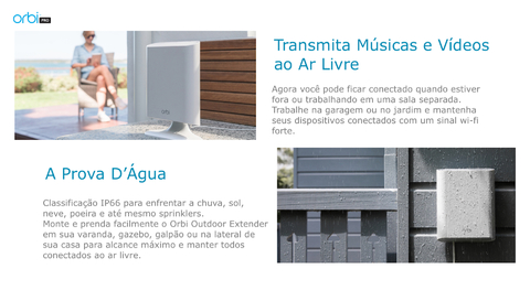 Netgear Orbi RBS50Y Satélite Outdoor | Extensor WiFi | Extende em Até 232m² | Funciona com Qualquer Marca de Roteador WiFi, gateway | Para Ambientes Externos | A Prova D'Água e Areia | Compatível com a Alexa e Google Assistant on internet