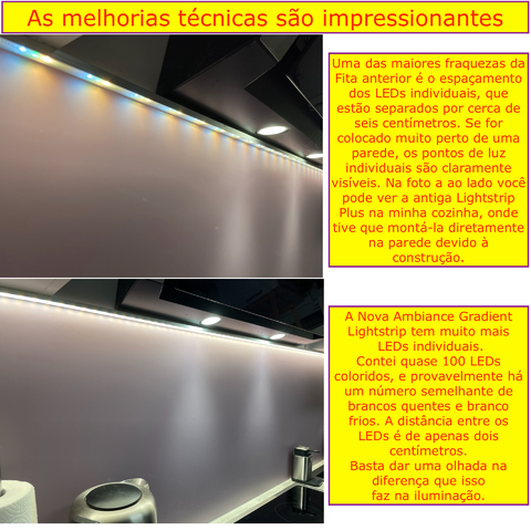 Nova Philips Hue Ambiance Gradient Lightstrip l Nova Fita de LED Inteligente l Extensão de 1 metro l WiFi e Bluetooth l Mais Brilhante 1.800 lumen l Blindada com Capa de Silicone l Compatível com Alexa, Apple Homekit & Google Assistant | Requer um Kit Base na internet