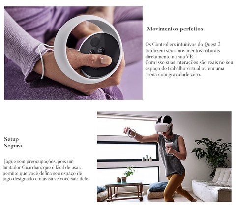 Image of Meta Quest 2 128 GB l Advanced All-In-One Virtual Reality VR headset l Oculus Quest 2 l Explore um Meta Universo em expansão l Games, fitness, social, multiplayer, entretenimento e reuniões de trabalho l Viaje por universos em fantasias de grande sucesso l Requer somente um celular e WiFi