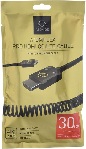 Atomos AtomFLEX Coiled Mini-HDMI to HDMI Cable 30cms até 60cms ATOM4K60C3 on internet