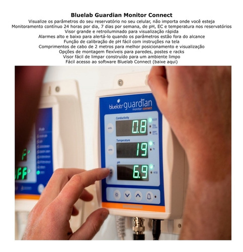 Bluelab Guardian Connect Bluetooth | Monitor 3-em-1 | PH | Temperatura | Condutividade (TDS) | GrowRoom | Tendas de Cultivo Hidroponia Indoor - comprar online