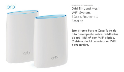 Netgear Orbi Tri-band Mesh Wi-fi RBK50 465m² - buy online