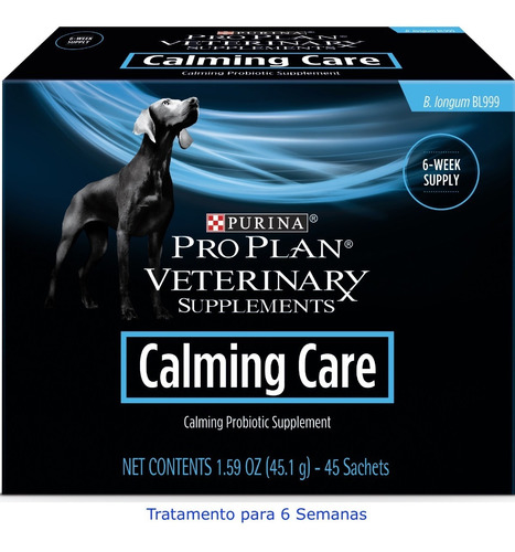 Purina Calming Care Canine | Probiótico & Calmante Natural para Cães | Anti Stress | 45 Sachês