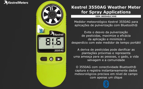 Kestrel 3550AG Bluetooth Estação Meteorológica | Agricultura | Pulverização - comprar online