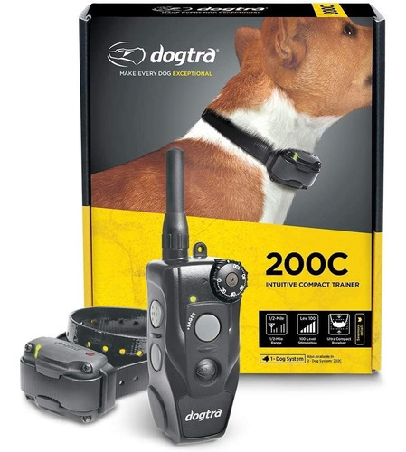 Dogtra 200C Expansível para 2 Cães | Cães Acima de 4,5 Kgs | Sistema de Estímulo Médio | Sistema com Colar Ergonômico de Treinamento Remoto | Alcance de até 800 metros | A Prova D' Água - comprar online