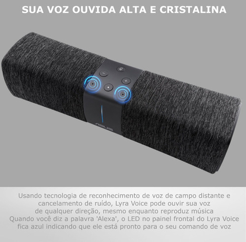 ASUS Lyra Voice Wireless AC2200 Tri-Band Mesh Wi-Fi Router | Roteador e Alto-Falante Bluetooth | Incluída Segurança de Internet Vitalícia | Compatível com a Amazon Alexa on internet