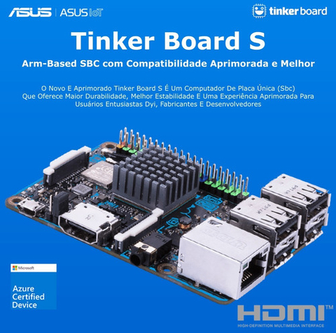 Asus Tinker Board S | 2GB Dual Channel DDR 3 | 16GB eMMC | Wi-Fi | Bluetooth | Rockchip Quad-Core RK3288 Processor - buy online