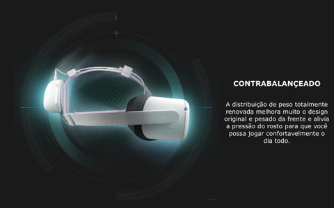 Elite Strap Oculus Meta Quest 2 + Bateria Rebuff VR Power 2