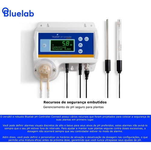 Imagen de Bluelab CONTPH pH | Controle | Monitoramento | e Dosagem | para Sistemas Hidropônicos | Automatize o controle de pH | para Reservatórios de até 760 litros