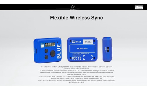 Atomos UltraSync BLUE Wireless Timecode Sync para o AtomX SYNC e Ninja V - Loja do Jangão - InterBros