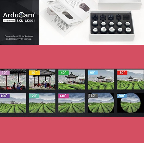 Arducam M12 Lentes Câmeras Raspberry Pi Arduino Kit10 , LK001 en internet