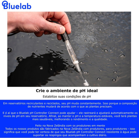 Bluelab CONTPH pH | Controle | Monitoramento | e Dosagem | para Sistemas Hidropônicos | Automatize o controle de pH | para Reservatórios de até 760 litros