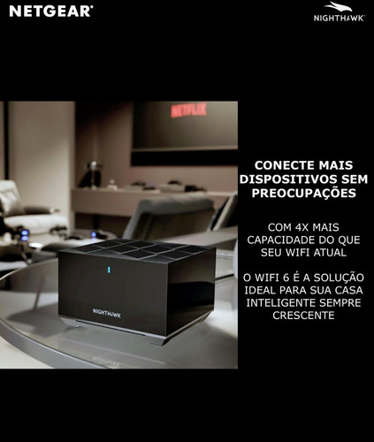 Netgear Nighthawk MS80 WiFi6 Mesh Satélite Adicional 210m² - Loja do Jangão - InterBros