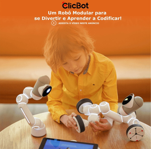 Clicbot Robô Modular Full Kit | Para se Divertir e Aprender Codificação | Programa Educacional STEM | APP Programável | Aulas Semanais Ao Vivo | Idade de + 8 anos e Adultos | Premiado o Melhor do Mundo - buy online