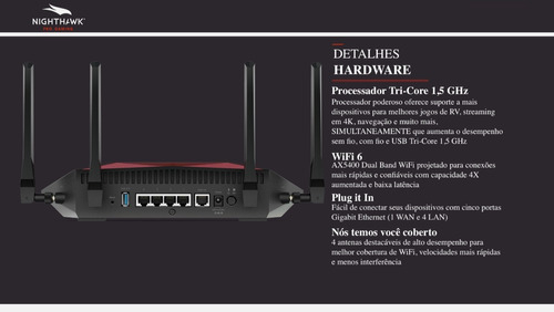 Nighthawk Pro Gaming WiFi 6 Router with DumaOS 3.0