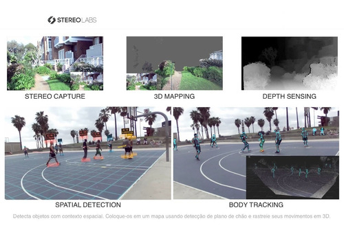 Stereolabs ZED 2 Stereo 3D Camera | + Extensão de Cabo de 10 mts - Loja do Jangão - InterBros