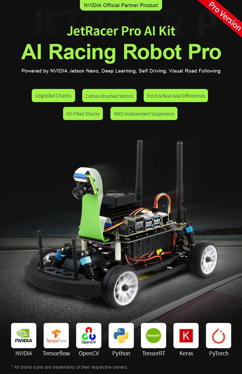 WaveShare JetRacer Pro AI Kit A Pro Version, High Speed AI Racing Robot Powered by NVIDIA Jetson Nano na internet