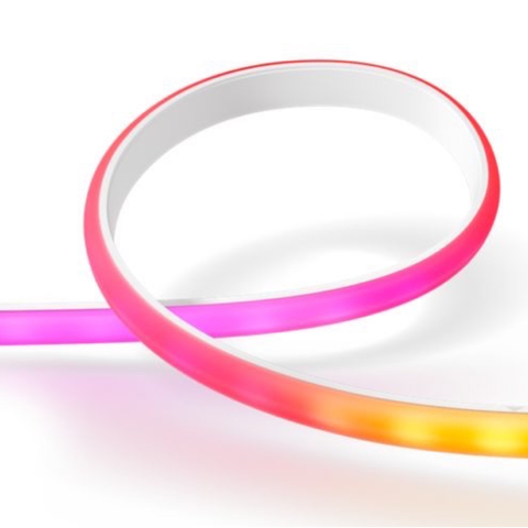 Nova Philips Hue Ambiance Gradient Lightstrip l Nova Fita de LED Inteligente l Extensão de 1 metro l WiFi e Bluetooth l Mais Brilhante 1.800 lumen l Blindada com Capa de Silicone l Compatível com Alexa, Apple Homekit & Google Assistant | Requer um Kit Base - loja online