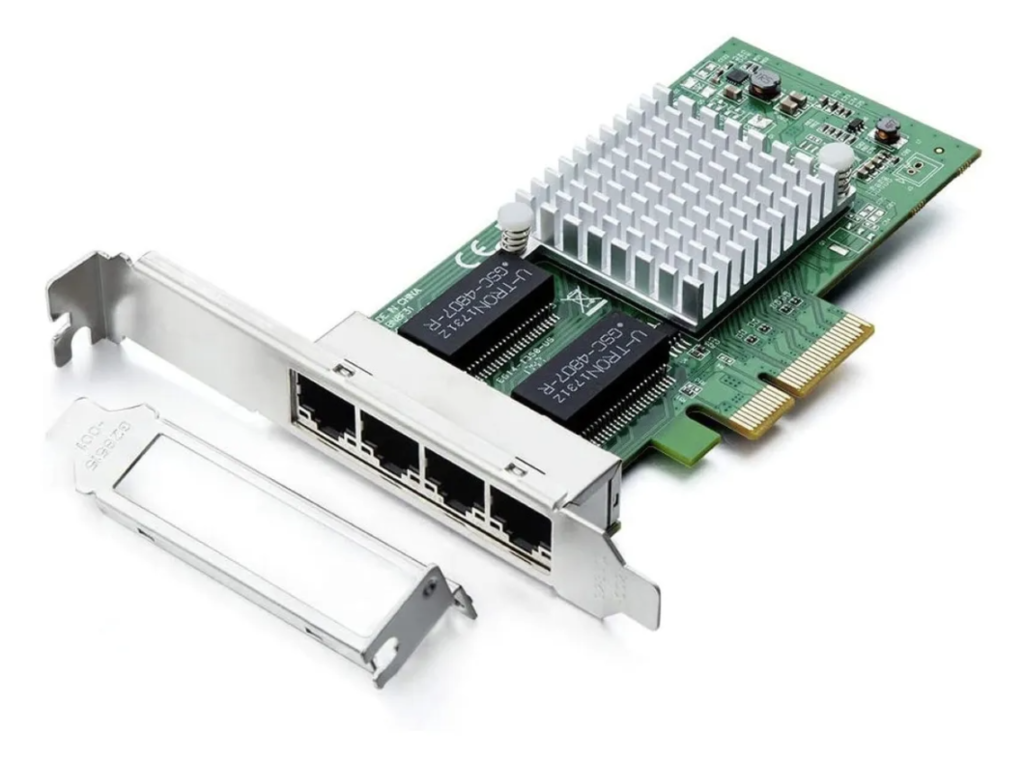 HP Placa de Rede NC365T 4-Port PCI-E Ethernet Server Adapter 593722-B21 1.25GB Nic Intel I350 Chip Quad RJ45