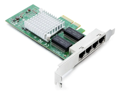 HP Placa de Rede NC365T 4-Port PCI-E Ethernet Server Adapter 593722-B21 1.25GB Nic Intel I350 Chip Quad RJ45 - Loja do Jangão - InterBros