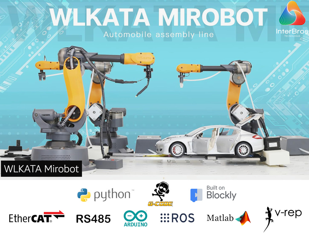 Wlkata Robotic Arm Haro380 , Simulação de Fábrica 4.0 Inteligente & Educação AIoT , ChatGPT integrado , +5 anos - loja online