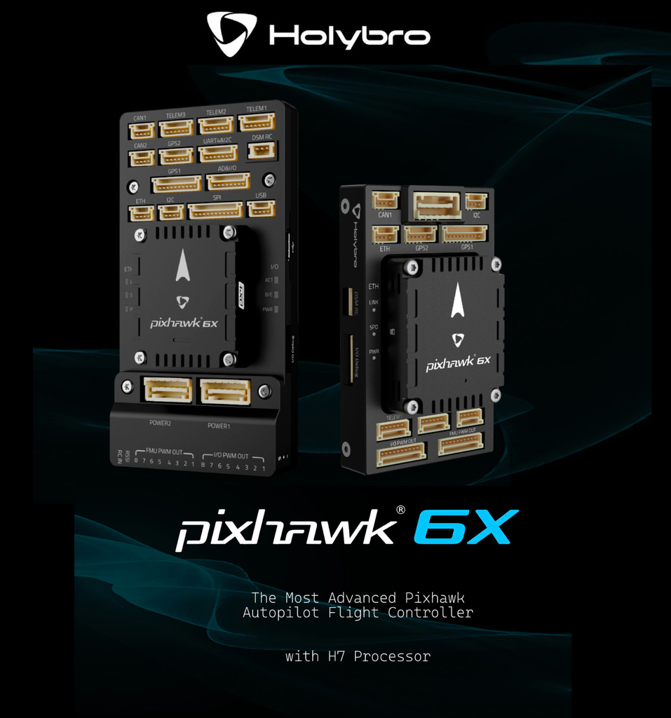 Holybro Pixhawk 6X l Sistema de Voo & GPS l Controlador de voo modular l UAVs & Drones l 11053 l 18062 l 18074 l 18066 l 18078 l 20172 l 20173 l 20295 l 20175 l Escolha seu Kit - Loja do Jangão - InterBros