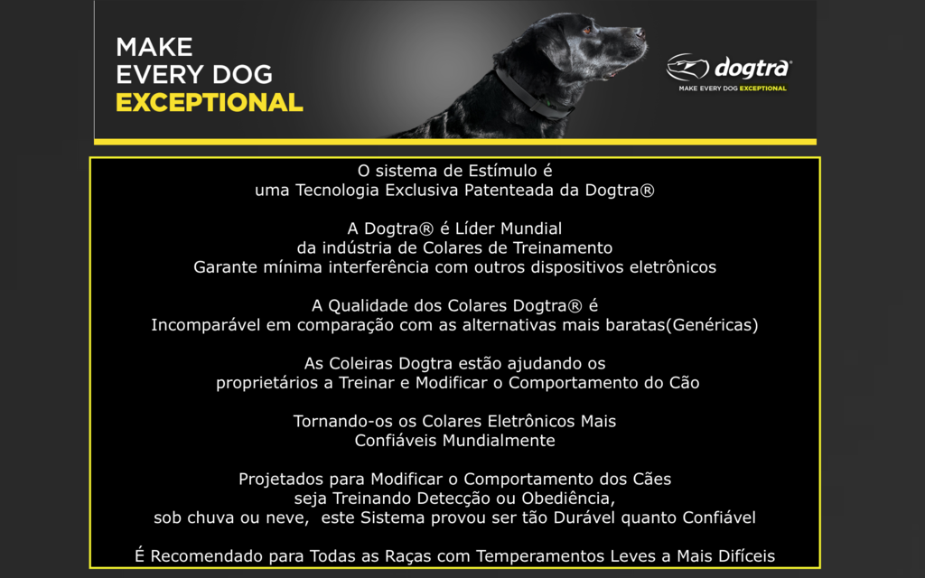 Dogtra YS600 No Bark E-Collar | Coleira Eletrônica Anti Latido | Cães acima de 15 Kgs | Sensor de Reconhecimento de Latido | Correção Automática por Vibração ou Estática | A Prova D' Água