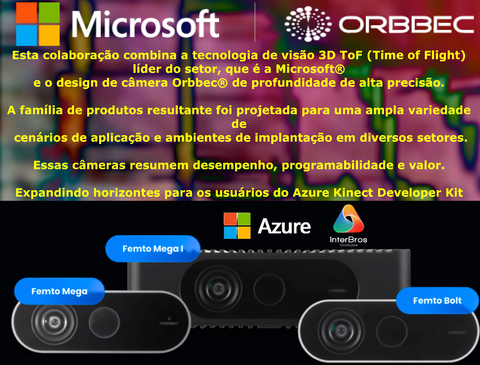 Orbbec Femto Mega I ToF Camera , NVIDIA Jetson Nano , Sterero Depth Camera , Tecnologia MicroSoft Azure - comprar online