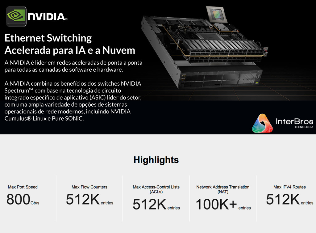 NVIDIA Mellanox Quantum QM8700 Switches , 200Gb/s - Loja do Jangão - InterBros