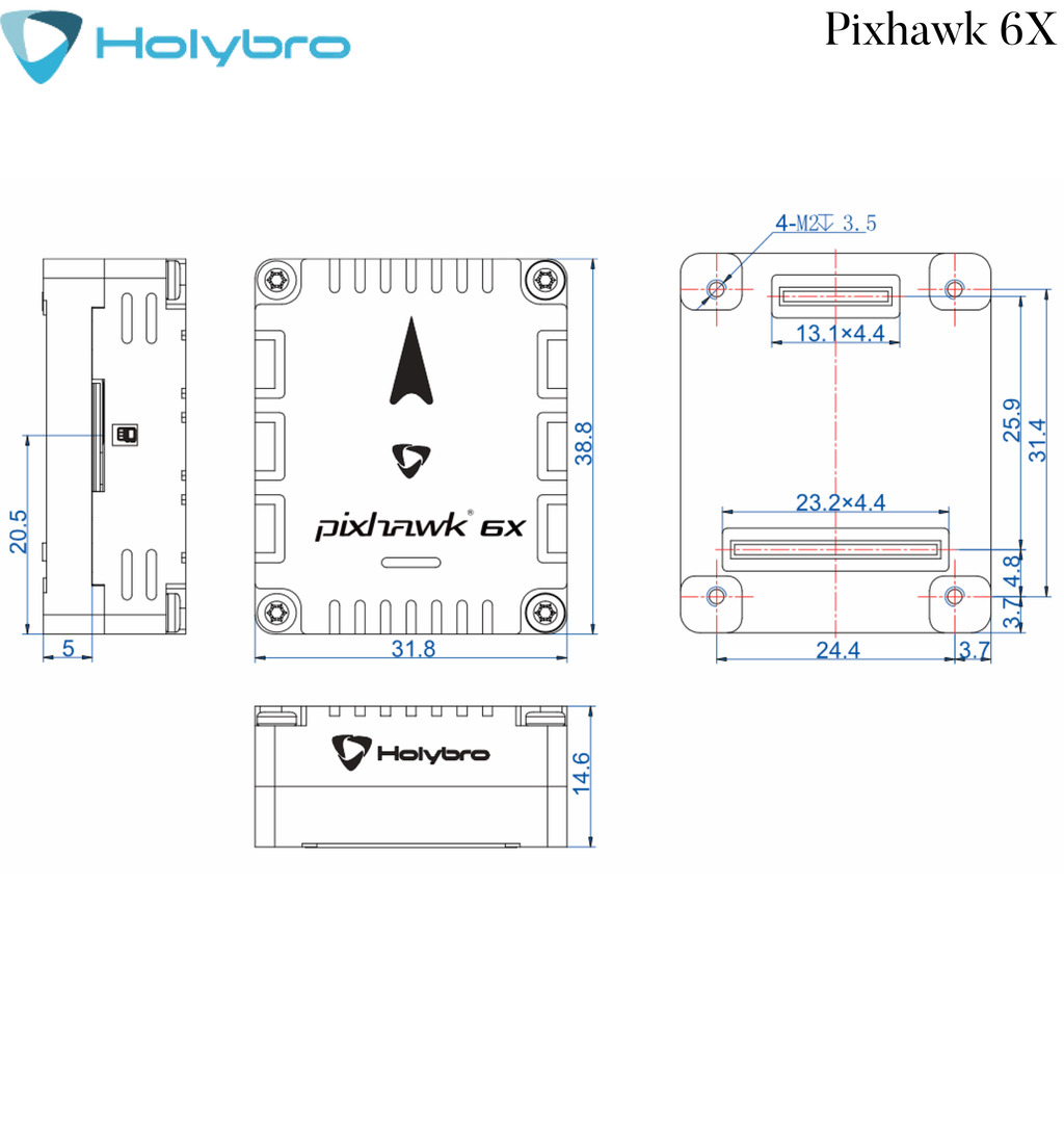 Holybro Pixhawk 6X (ICM-45686) + GPS + Power , 20315 , 20314 , 20301 , 20302 , 20296 , 20297 na internet