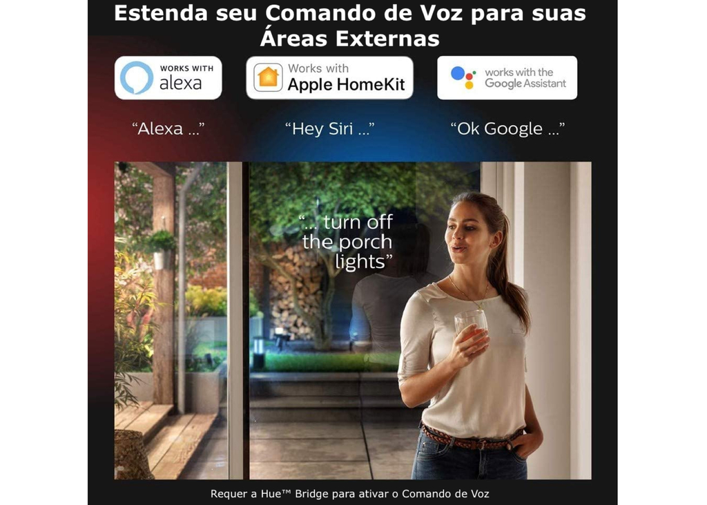 Philips Hue White & Color Ambiance Outdoor Smart LightStrip l Fita de Led Outdoor 2 mts l 2ª Geração l + Sensor de Movimento l Fluxo Luminoso 850 lumen l Compatível com a Alexa, Apple Homekit & Google Assistant | Requer Hue Bridge - loja online