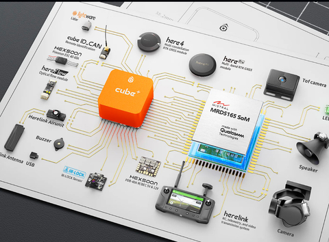 CubePilot Here4 Blue , Multiband RTK GNSS with Bluetooth 5.2 , HX4-06248