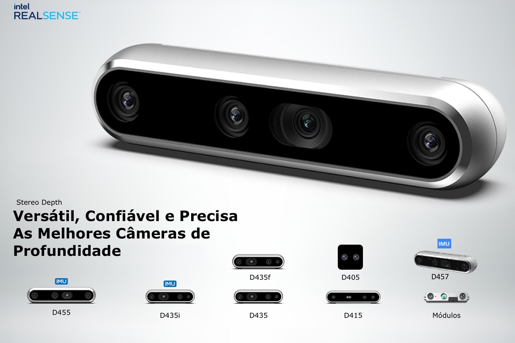 Intel Realsense Stereo Depth 3D Camera IMU Integrado D455 na internet